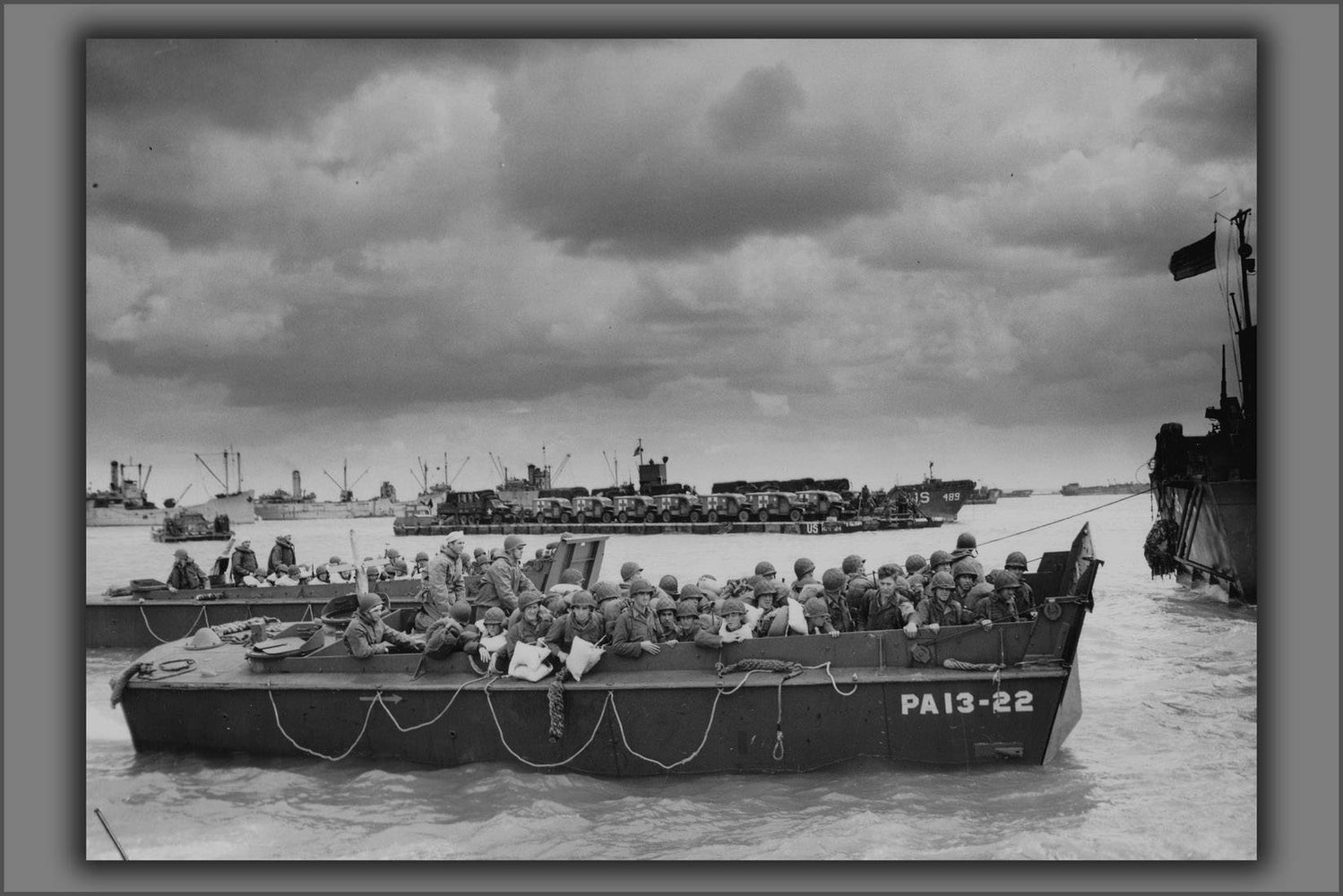 Poster, Many Sizes Available; U.S. Troops Disembarking On Utah Beach Normandy, D-Day, 6 June 1944