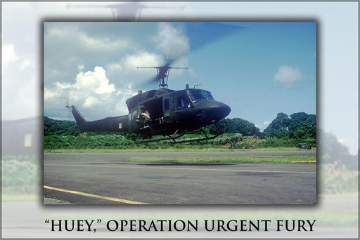 Poster, Many Sizes Available; Uh-1N Huey Helicopter From Marine  Hmm-261 Raging Bulls During Operation Urgent Fury  Invasion Of Grenada