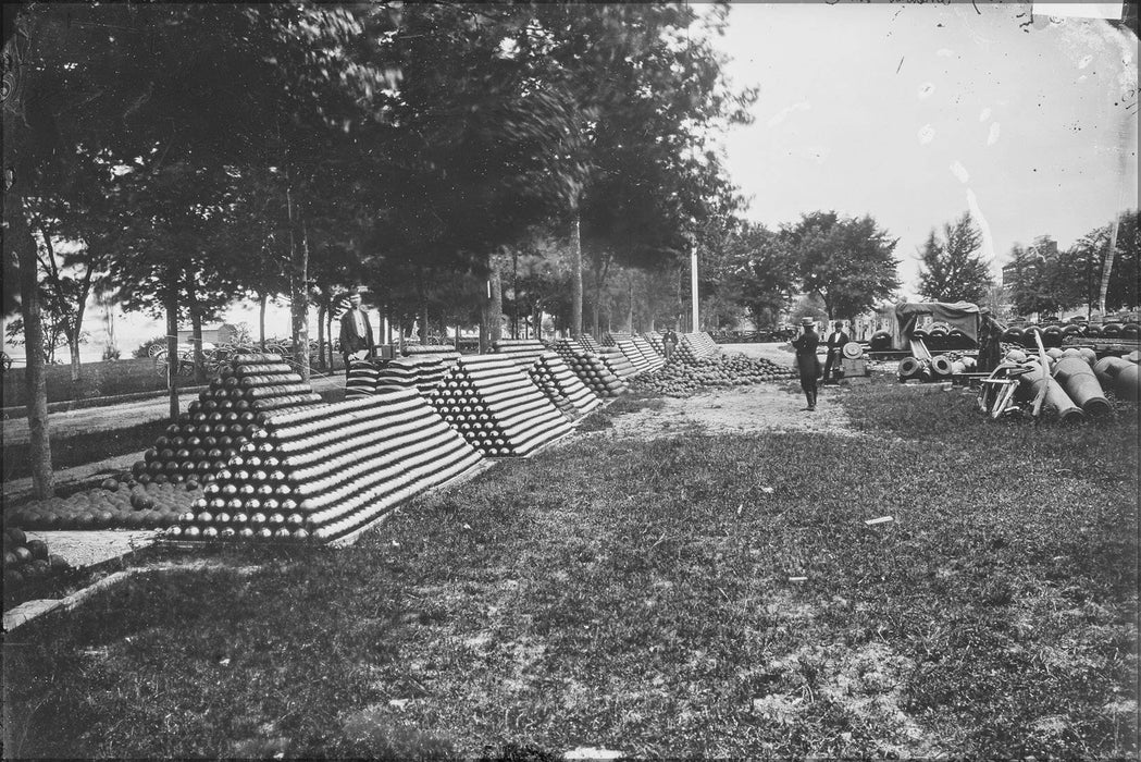 Poster, Many Sizes Available; View Of Rows Of Stacked Cannon Balls. Nara 528102