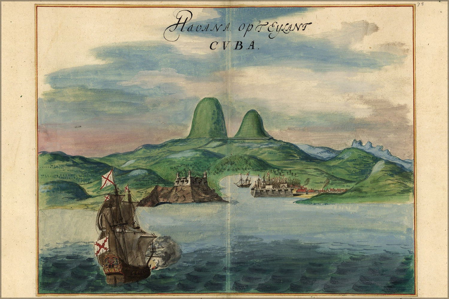 Poster, Many Sizes Available; View Of The Port Of Havana Cuba 1639