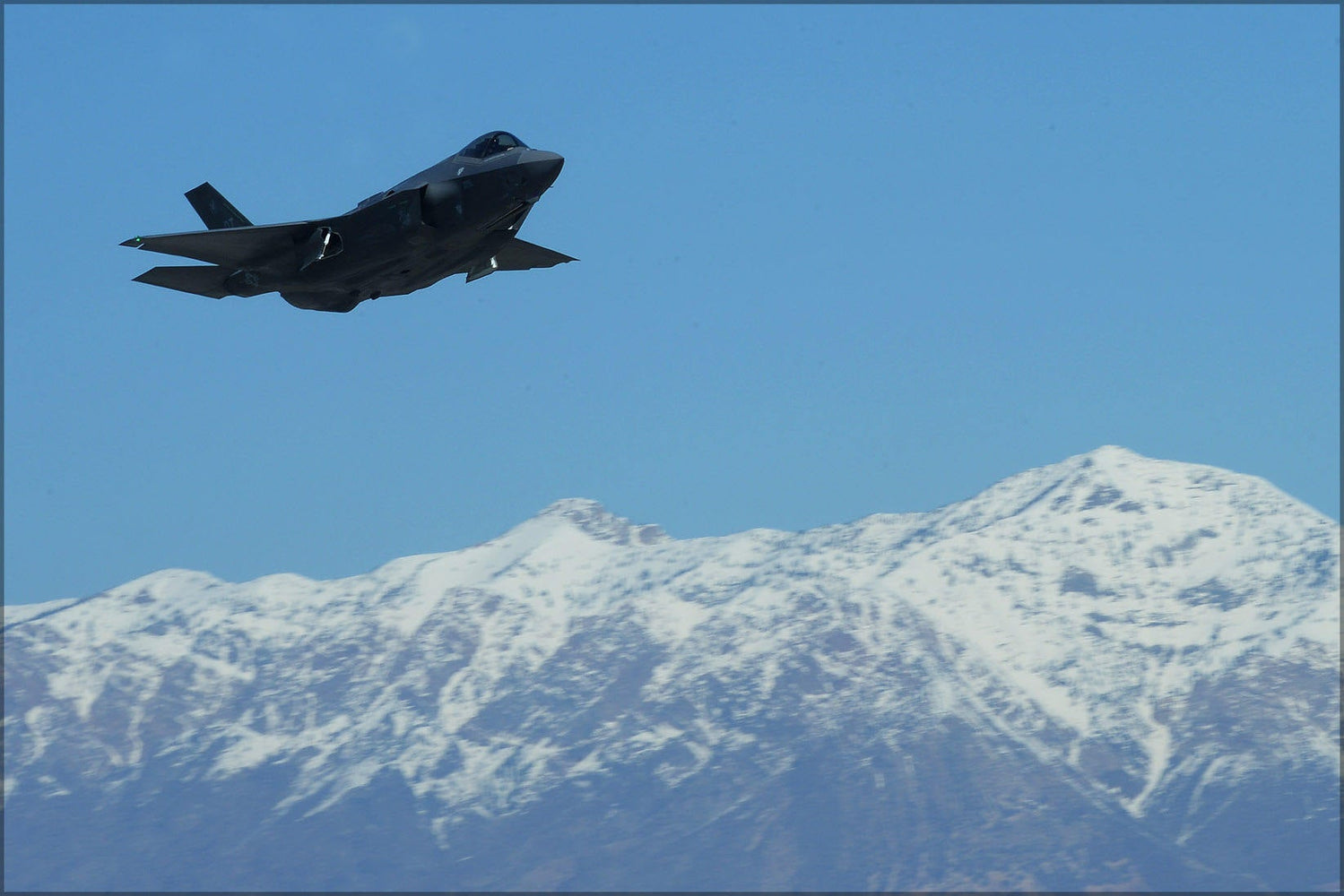 Poster, Many Sizes Available; A U.S. Air Force F 35A Lightning Ii Aircraft Flies Over Hill Air Force Base, Utah, March 14, 2014 140314 F Ut4