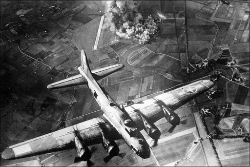 Poster, Many Sizes Available; B-17 Flying Fortress Bomber Attack Focke-Wulf Plant 1943