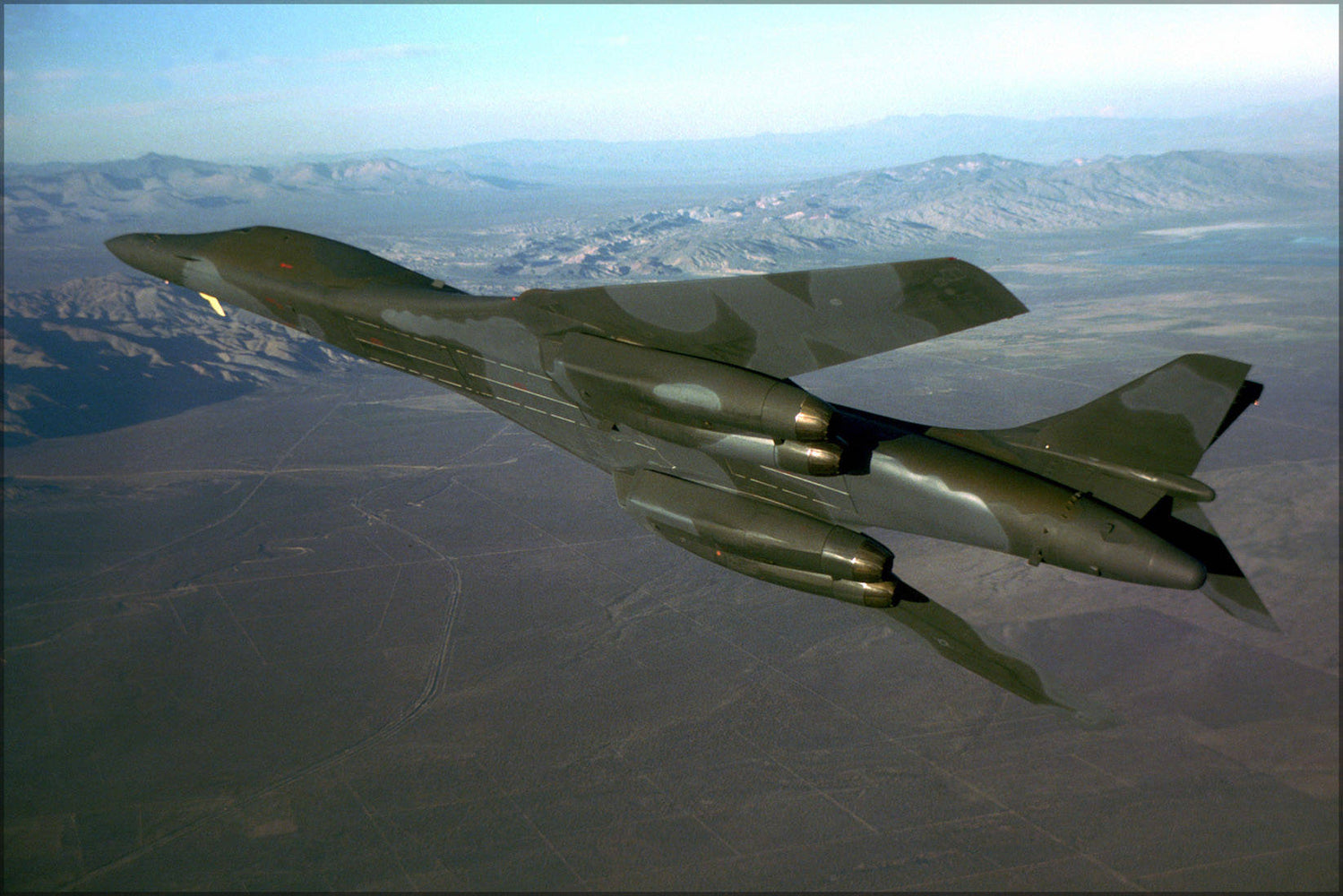 Poster, Many Sizes Available; B-1B Lancer Bomber Banking To The Right