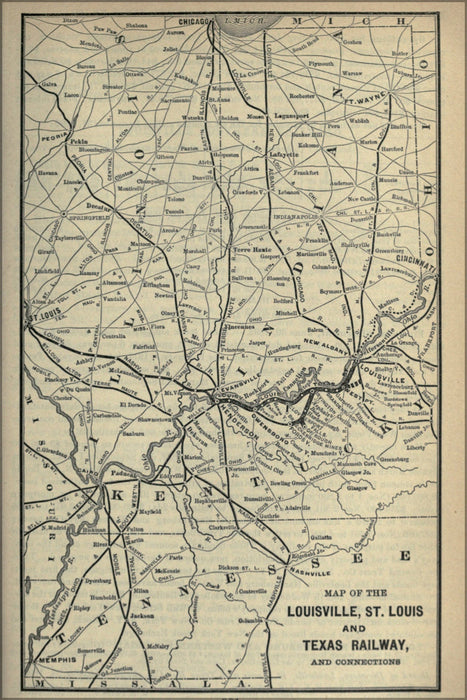 Poster, Many Sizes Available; 1893 Poor&#39;S Louisville, St. Louis And Texas Railway