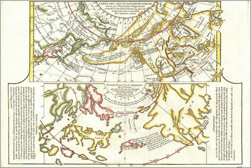 Poster, Many Sizes Available; 1772 Vaugondy - Diderot Map Of Alaska, The Pacific Northwest And The Northwest Passage P2