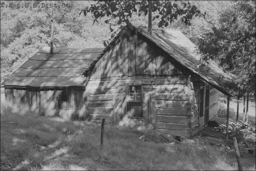 Poster, Many Sizes Available; Abandoned Log House. Border Of Newton And Mcdonald Counties Nara 283768