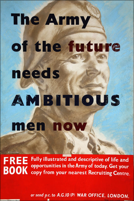 Poster, Many Sizes Available; Inf3 110 Forces Recruitment The Army Of The Future Needs Ambitious Men Now Artist Dugdale