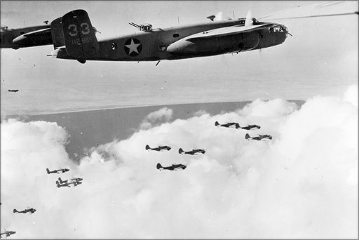 Poster, Many Sizes Available; B-25C Mitchell, Martin Baltimore Bombers North Africa 1943