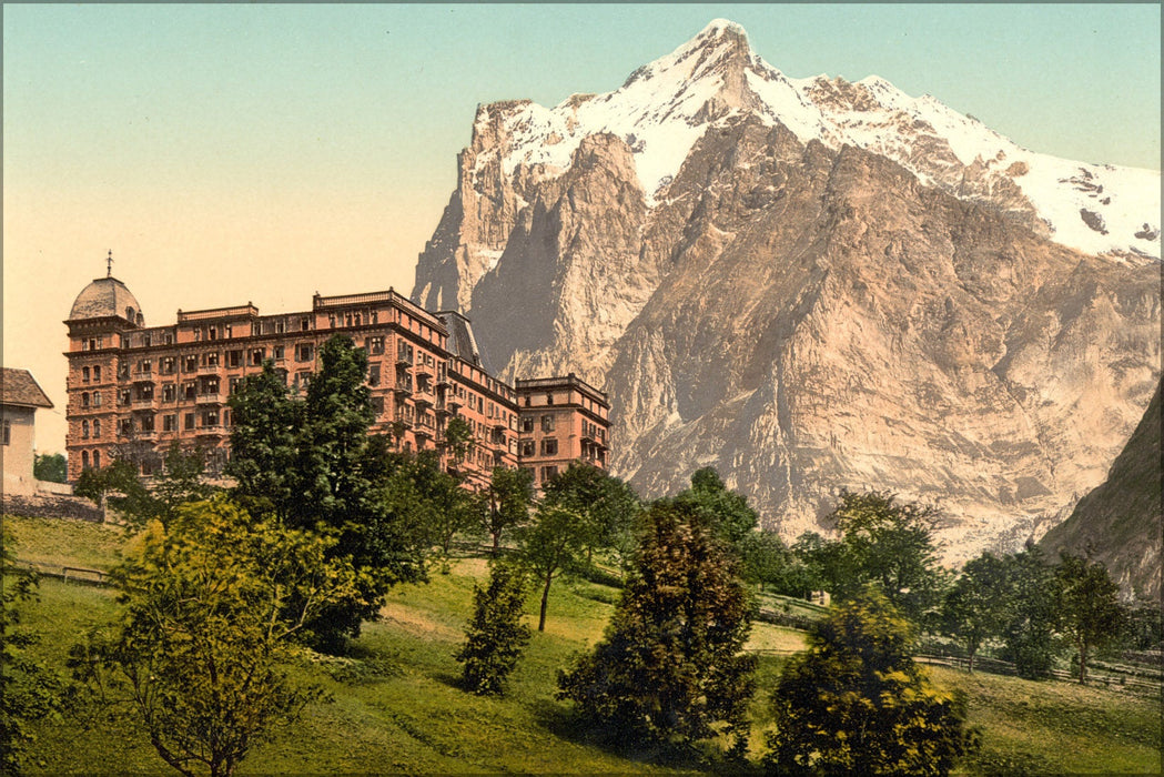 Poster, Many Sizes Available; Grindelwald,  Wetterhorn Mountain, Switzerland  C1895