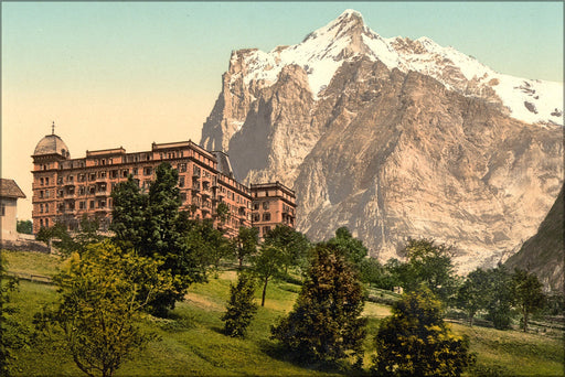 Poster, Many Sizes Available; Grindelwald,  Wetterhorn Mountain, Switzerland  C1895