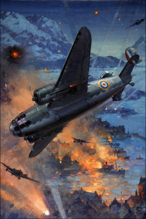 Poster, Many Sizes Available; Inf3 16 Bombing Scene Artist C E Turner 1939 1946