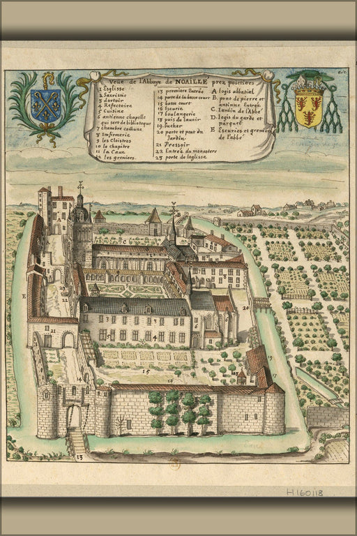 Poster, Many Sizes Available; Abbaye De Nouaille Louis Boudan, 1699