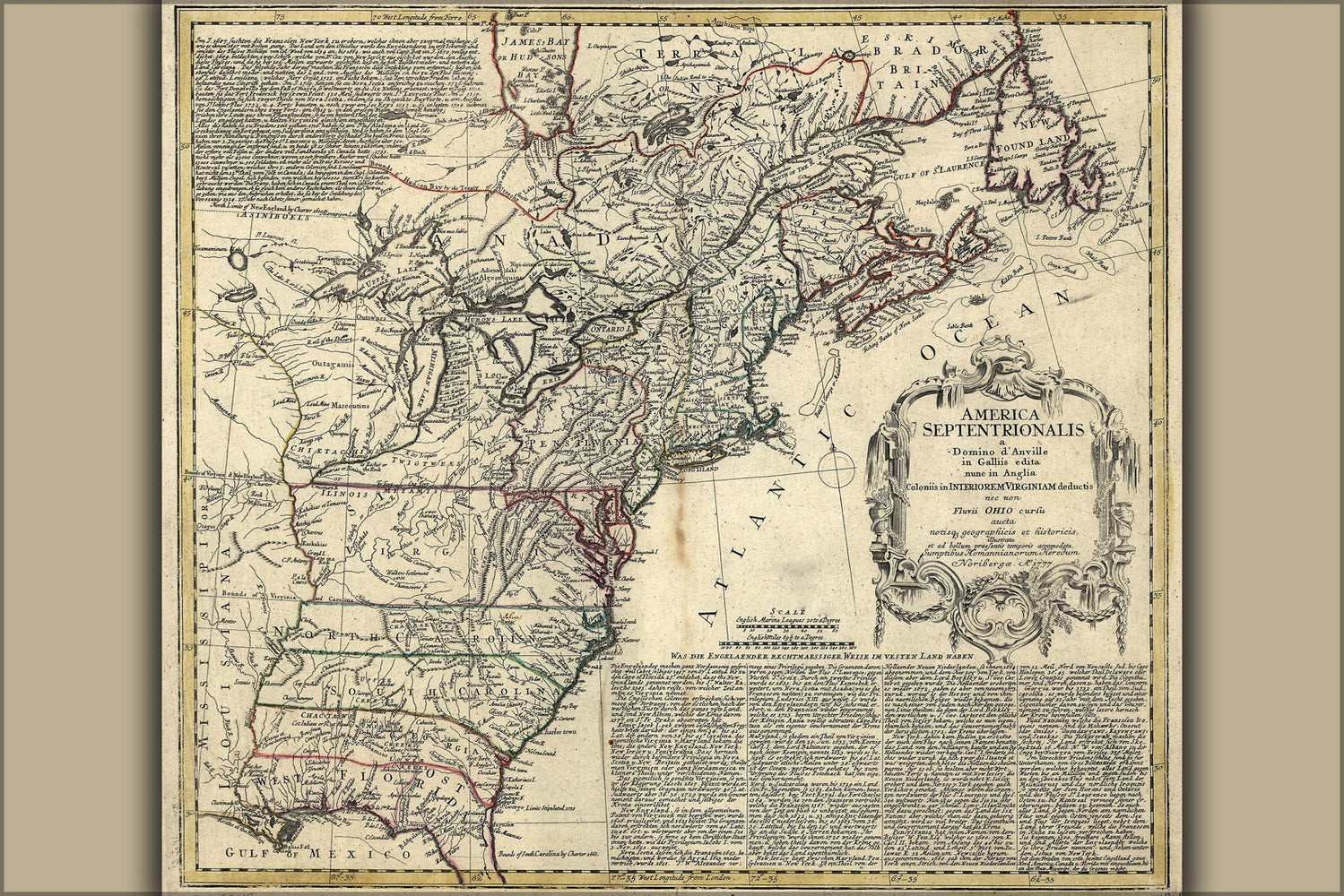 Poster, Many Sizes Available; 1777 Map Of North America United States Colonies