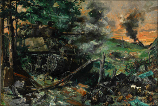 Poster, Many Sizes Available; Inf3 18 Tank Battle Artist Terence Cuneo 1939 1946