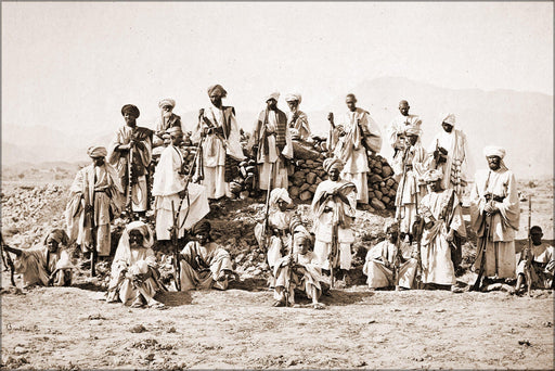 Poster, Many Sizes Available; Group Of Afridi Fighters In 1878