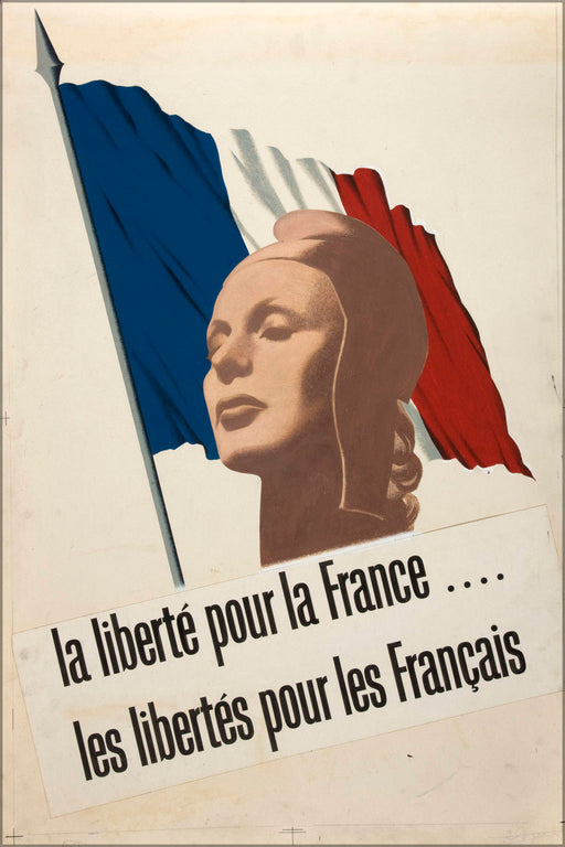 Poster, Many Sizes Available; Inf3 304 Unity Of Strength La Liberte Pour La France, Les Libertes Pour Les Francais