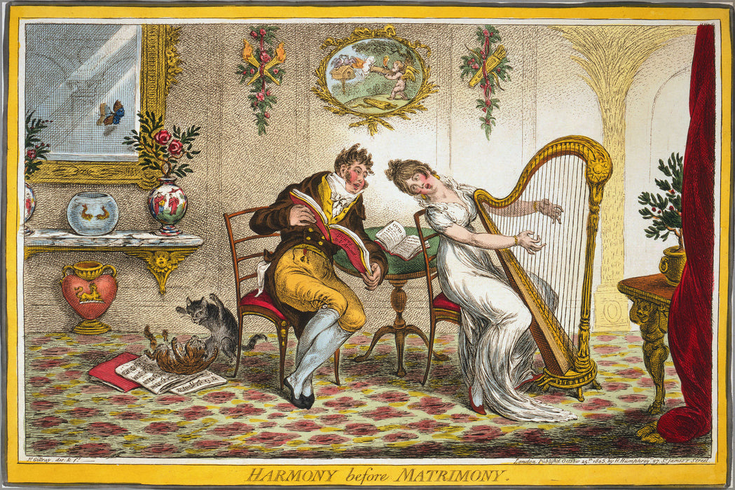 Poster, Many Sizes Available; 1805 Gillray Harmony Before Matrimony