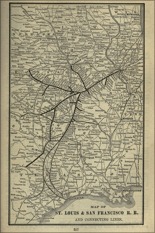 Poster, Many Sizes Available; 1901 Poor&#39;S St. Louis And San Francisco Railroad