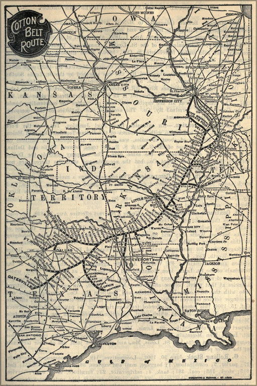 Poster, Many Sizes Available; 1903 Poor&#39;S St. Louis Southwestern Railway