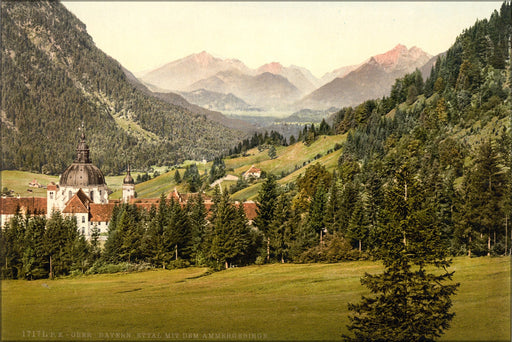 Poster, Many Sizes Available; Ettal With The Ammergebirge, Upper Bavaria, Germany 1890