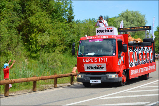 Poster, Many Sizes Available; 2014 Tour De France. Caravane Kleber 3. Free Image Spielvogel. Zero Copyright