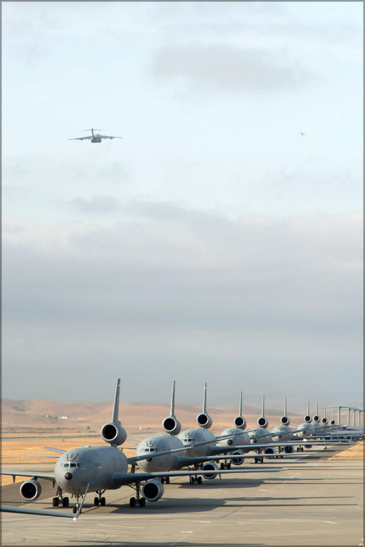 Poster, Many Sizes Available; 7 C-17 Globemaster Iiis, 11 Kc-10 Extenders, 4 C-5B Galaxies