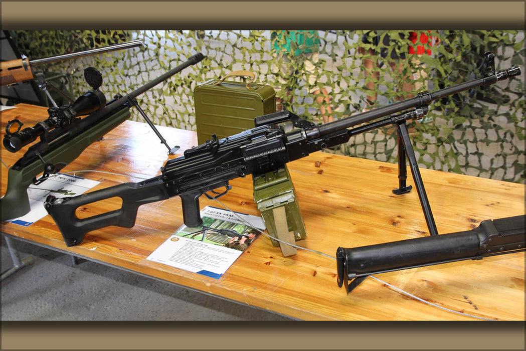 Poster, Many Sizes Available; 7,62 Kk Pkm Machine Gun Lippujuhlan Paiva 2013