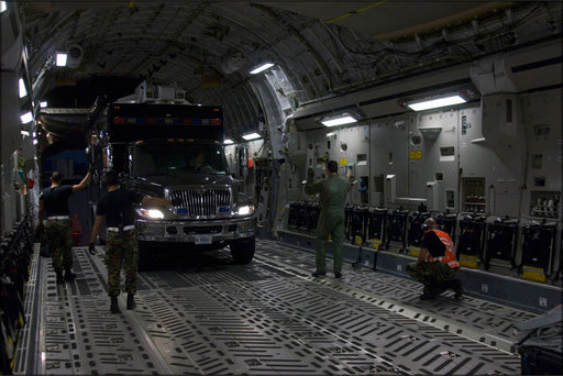 Poster, Many Sizes Available; Inside Air Force C-17 Globemaster Iii, 452Nd Air Mobility