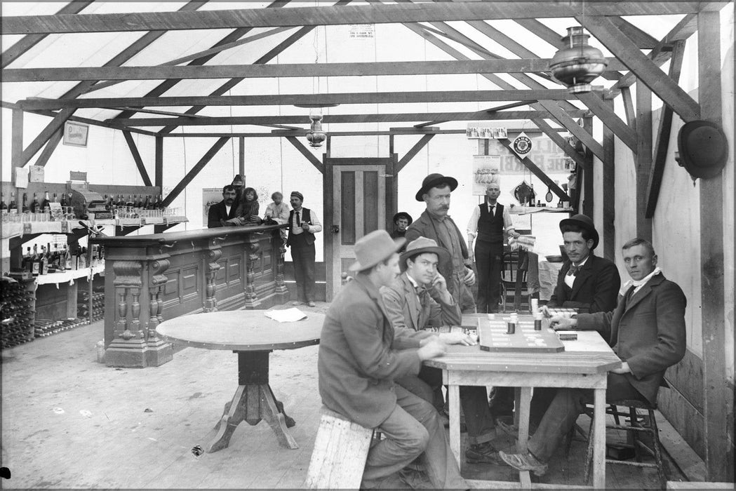 Poster, Many Sizes Available; Inside The Yellow Aster Saloon, Randsburg, California, Ca.1900 (Chs-1798) #031715