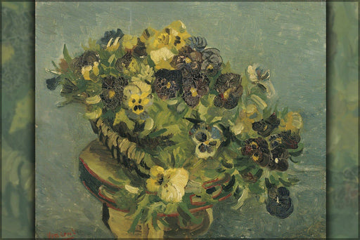 Poster, Many Sizes Available; Basket Of Pansies On A Small Table Vincent Van Gogh