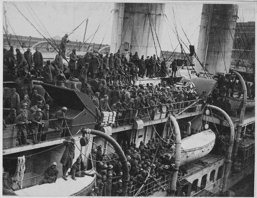 Poster, Many Sizes Available; 15Th Infantry Fighters Home With War Crosses. French Liner La France Arrives With 15Th Infantry . . . Nara 533