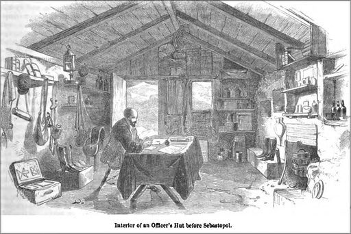 Poster, Many Sizes Available; Interior Of An Officer&#39;S Hut Befor Sebastopol. George Dodd. Pictorial History Of The Russian War 1854 5 6