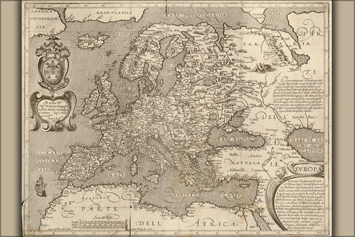 Poster, Many Sizes Available; 1600 Map Of Europe; England Germany France