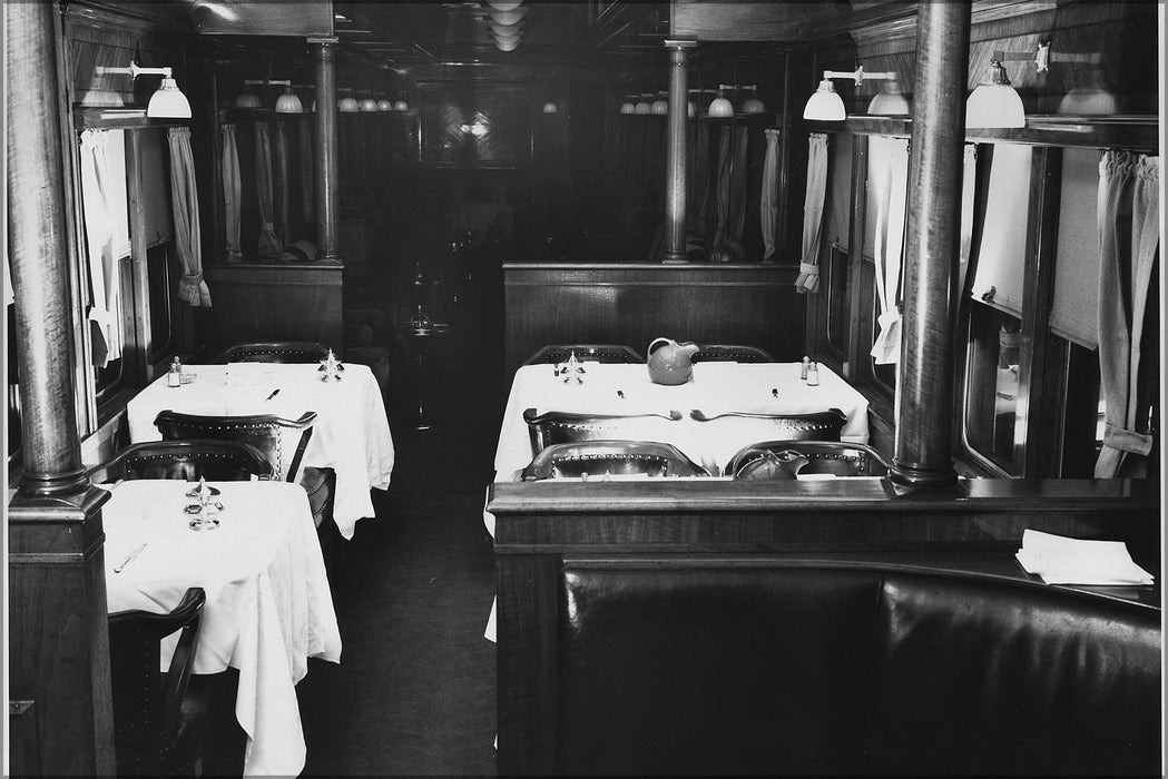 Poster, Many Sizes Available; Interior Of Railroad Train Cars. St. Louis 1955 P1