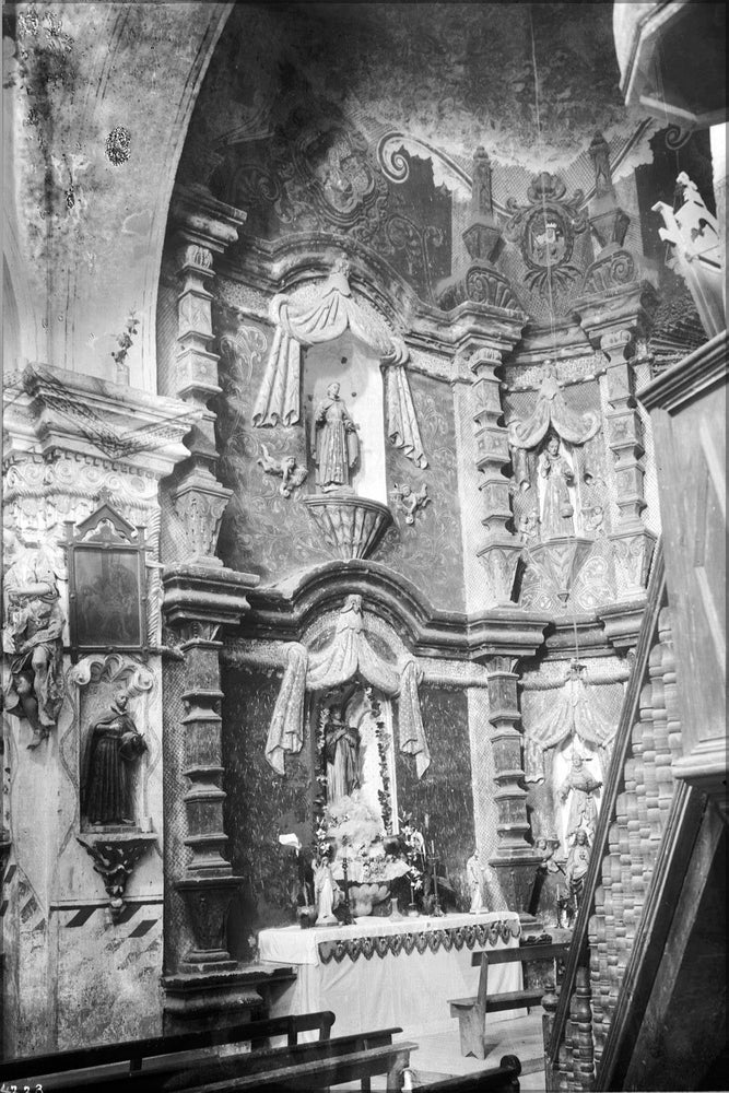 Poster, Many Sizes Available; Interior Side Altar At Mission San Xavier Del Bac, Tucson, Arizona, Ca.1900 Chs 4223