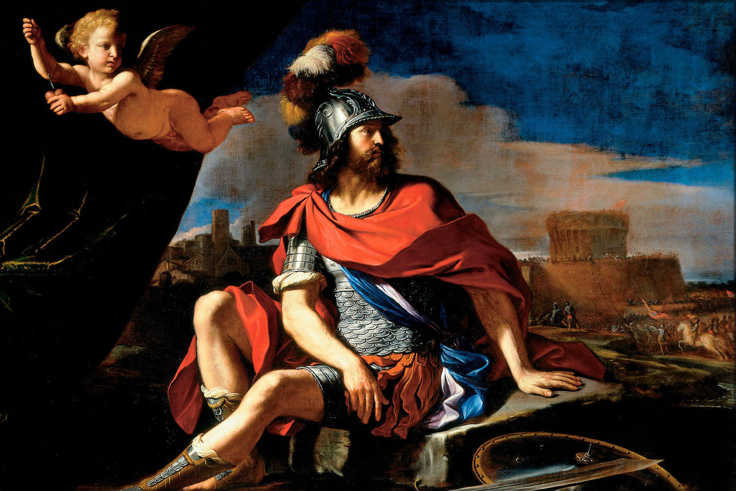 Poster, Many Sizes Available; Guercino Mars With Cupid