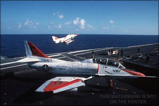 Poster, Many Sizes Available; A-4 Skyhawk  Uss Lexington Avt-16 Ta-4J