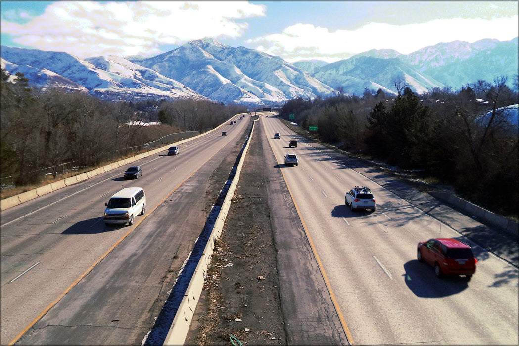 Poster, Many Sizes Available; Interstate 80 At The 1700 South Overpass In Salt Lake City Eastbound 01