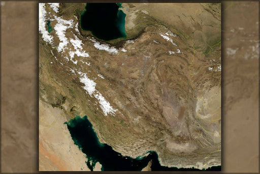 Poster, Many Sizes Available; Iran Satellite Map