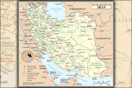 Poster, Many Sizes Available; Iran United Nations Map