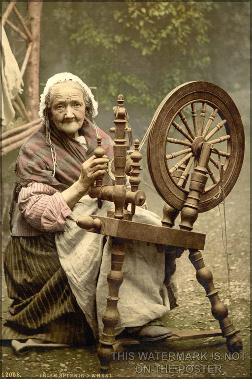 Poster, Many Sizes Available; Irish Spinning Wheel C1890