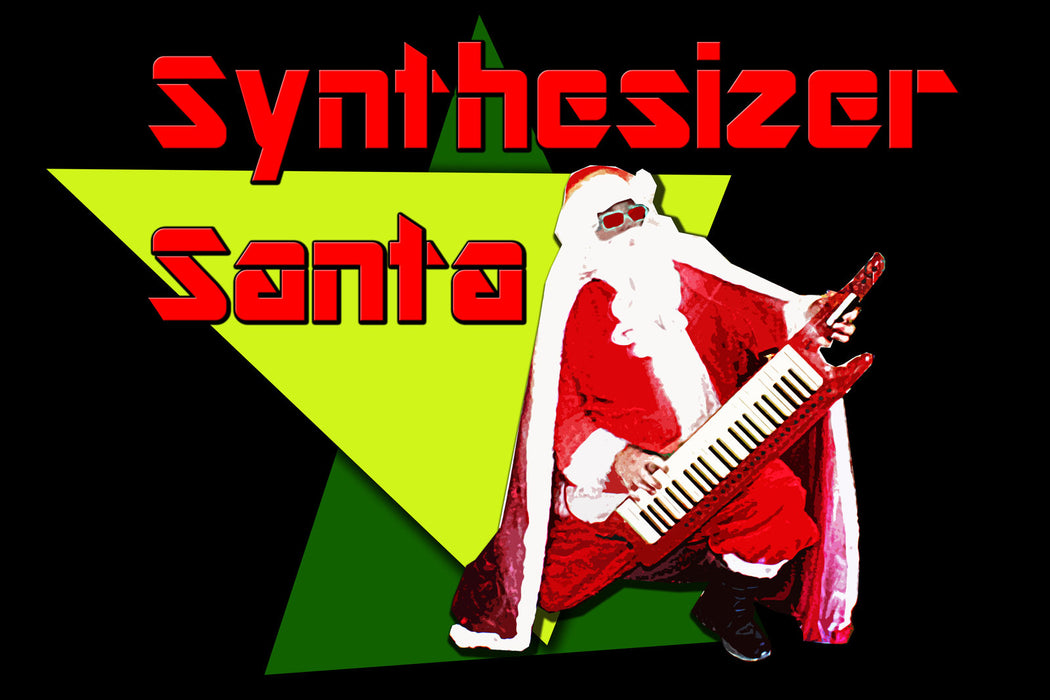 Poster, Many Sizes Available;  Synthesizer Santa Prog Rock Keytar