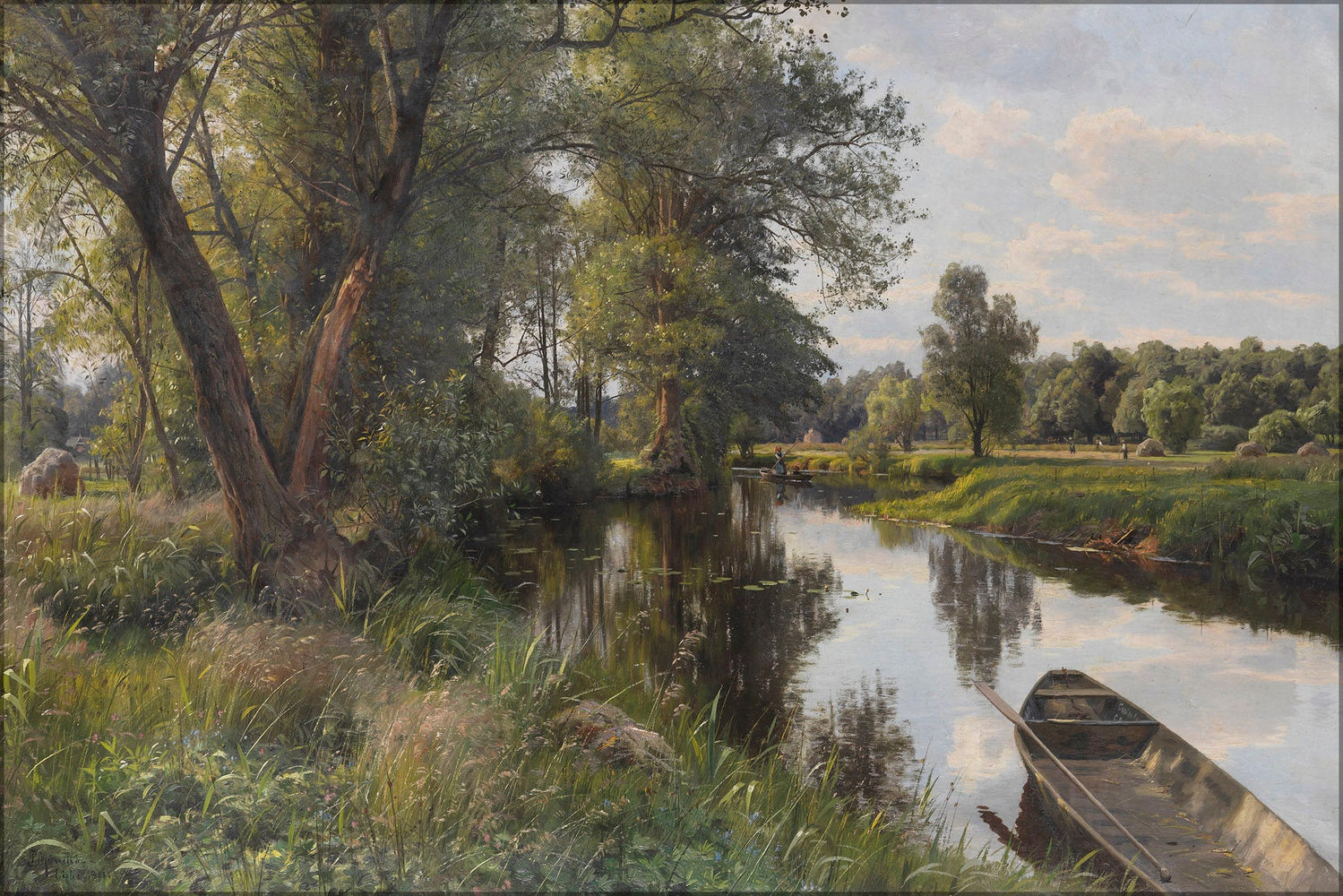 Poster, Many Sizes; Summer Landscape With River Floodplain By Peder Monsted 1911