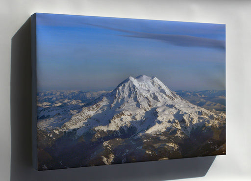 Poster, Many Sizes Available; Three summits of Mt. Rainier are Liberty Cap, Columbia Crest and Point Success (left to right)