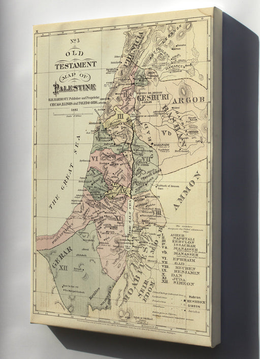 Poster, Many Sizes Available; Old Testament map palestine israel holy land 1881