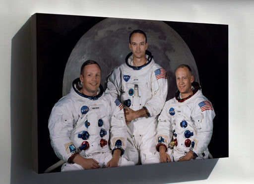 Poster, Many Sizes Available; The Apollo 11 lunar landing mission crew, Neil Armstrong, Michael Collins, and Buzz Aldrin 1969