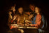 24"x36" Gallery Poster, jesus christ Supper at Emmaus by Matthias Stom 17th century