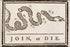 24"x36" Gallery Poster, join or die Benjamin Franklin - Join or Die