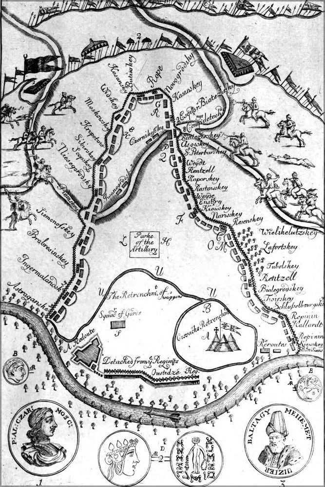 24"x36" Gallery Poster, map Aubry de la Motraye Travels through Europe Asia Africa