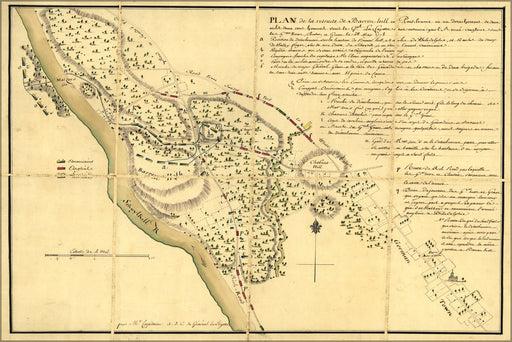 24"x36" Gallery Poster, map Barren Hill Germantown pennsylvania 1778